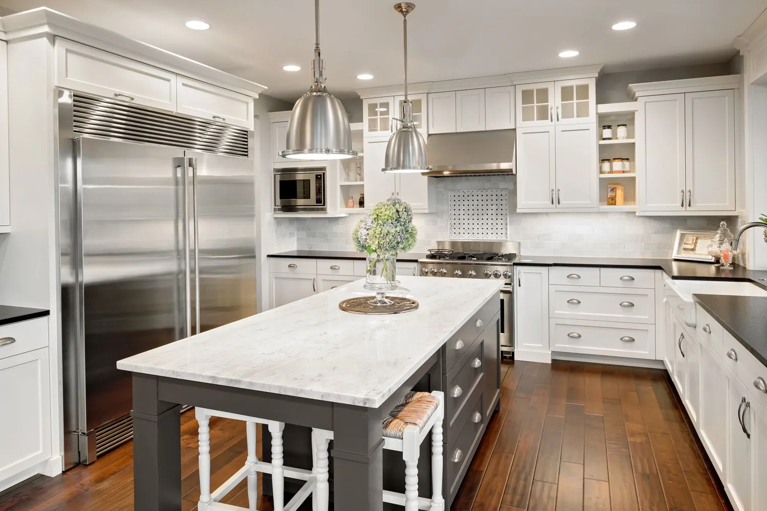 A new remodeled kitchen.