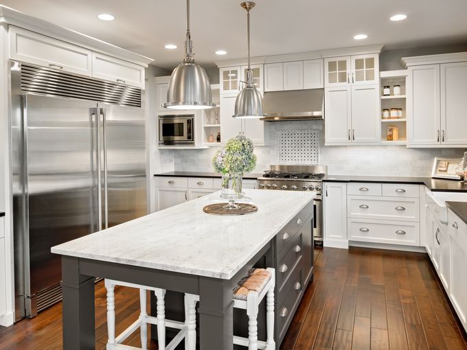 A new remodeled kitchen.