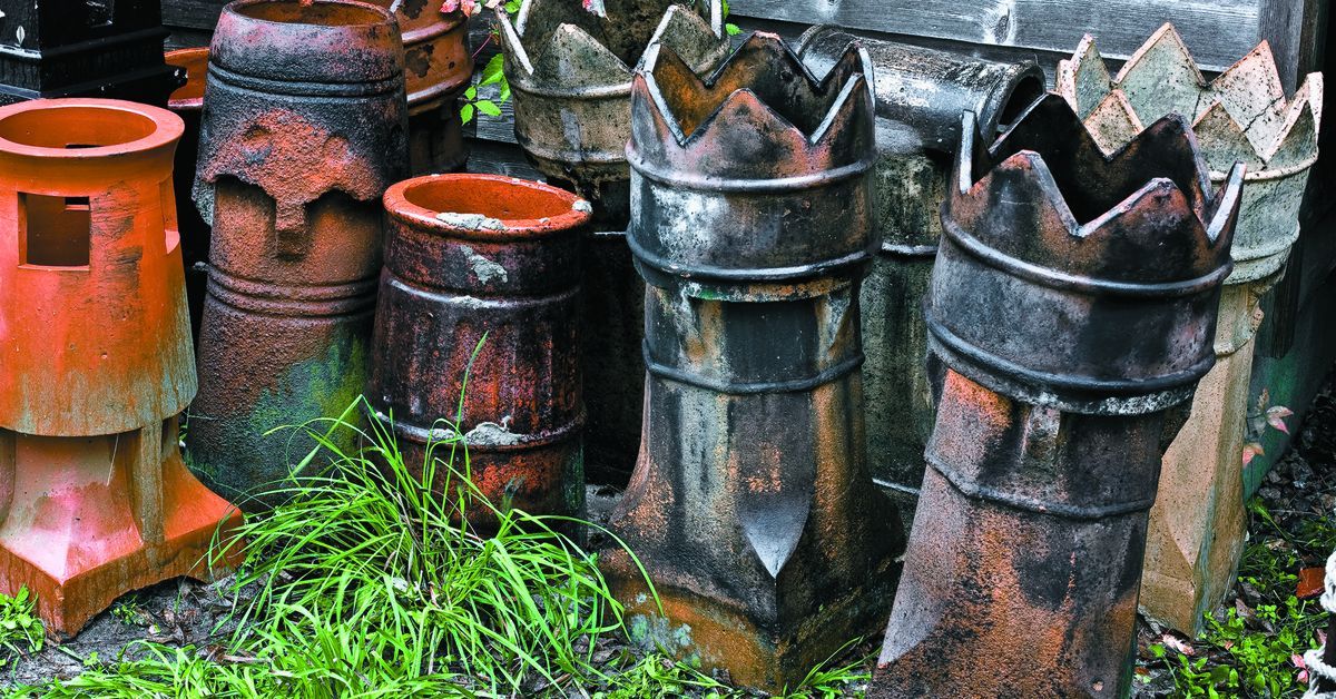 a collection of barnegat, chimney pots