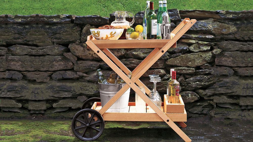 outdoor bar cart