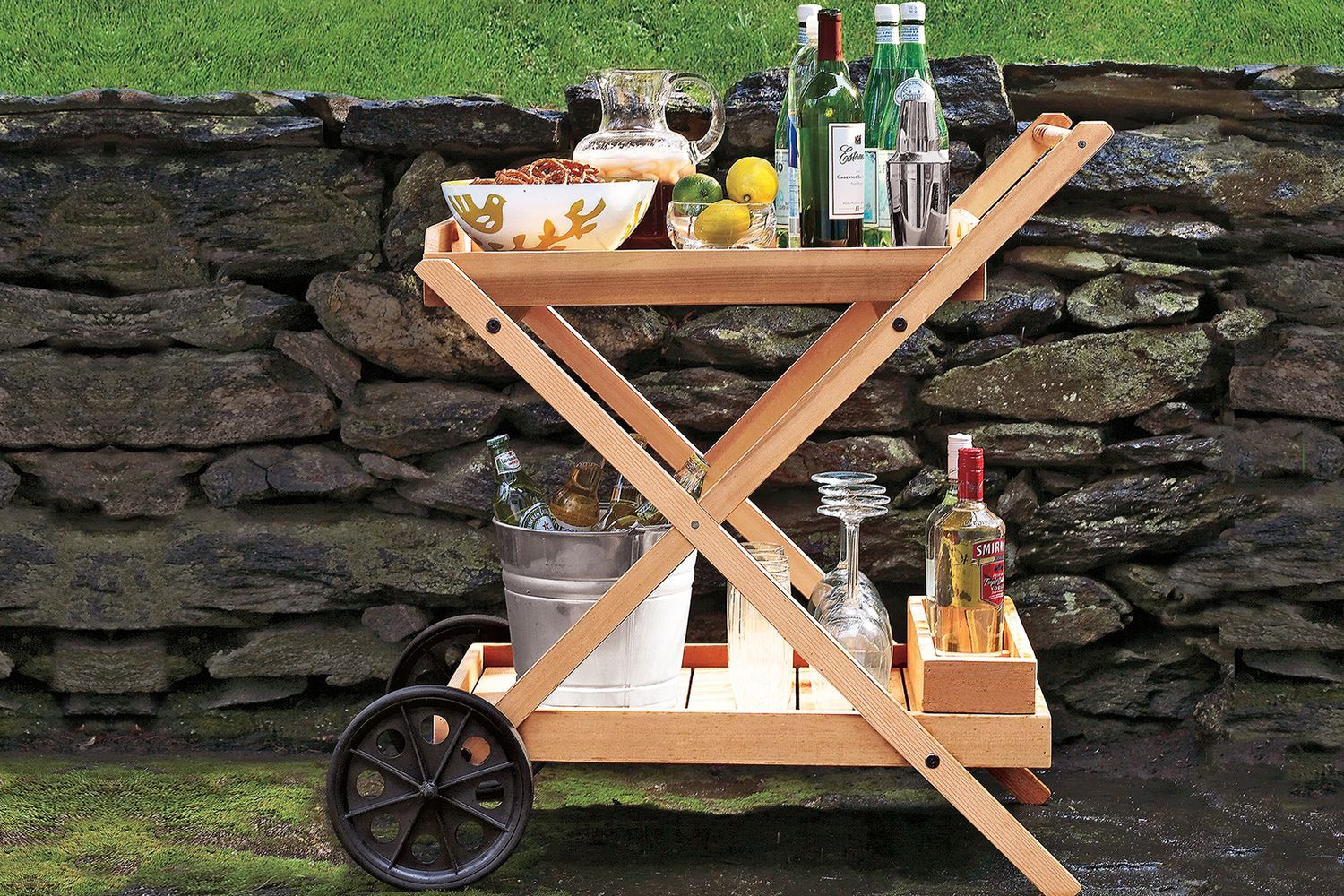 outdoor bar cart