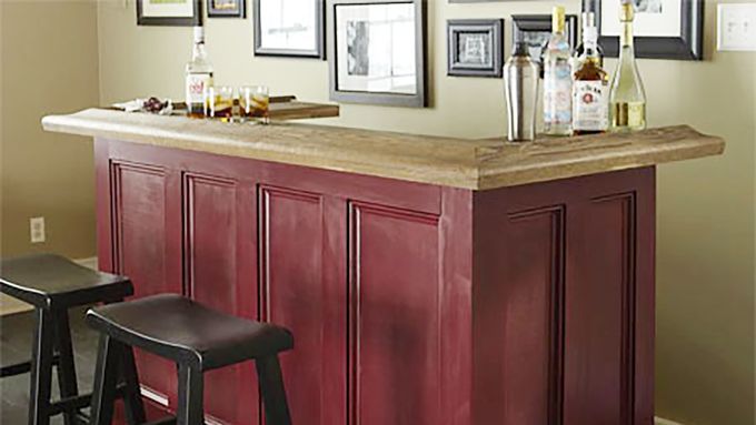 Mark Powers builds a home bar