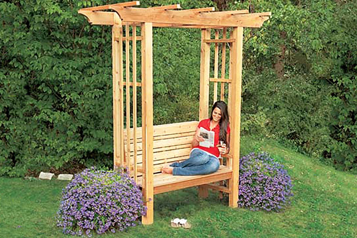 Weekend Remodel, Mar 2011, arbor bench (pergola)