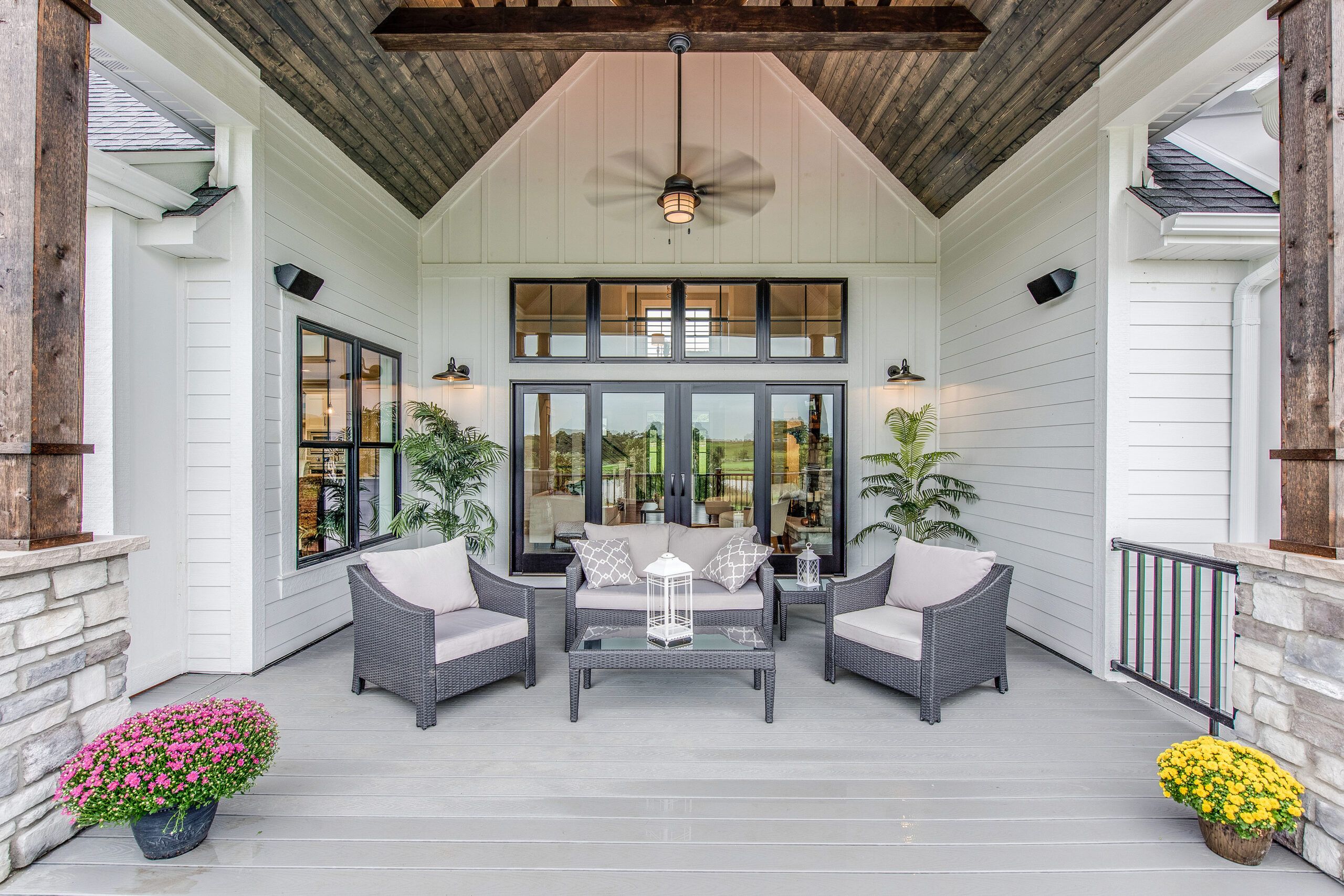 Modern farm style deck