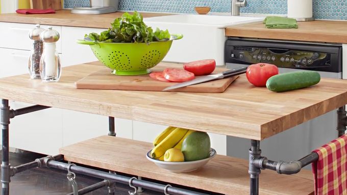 butcher block kitchen island