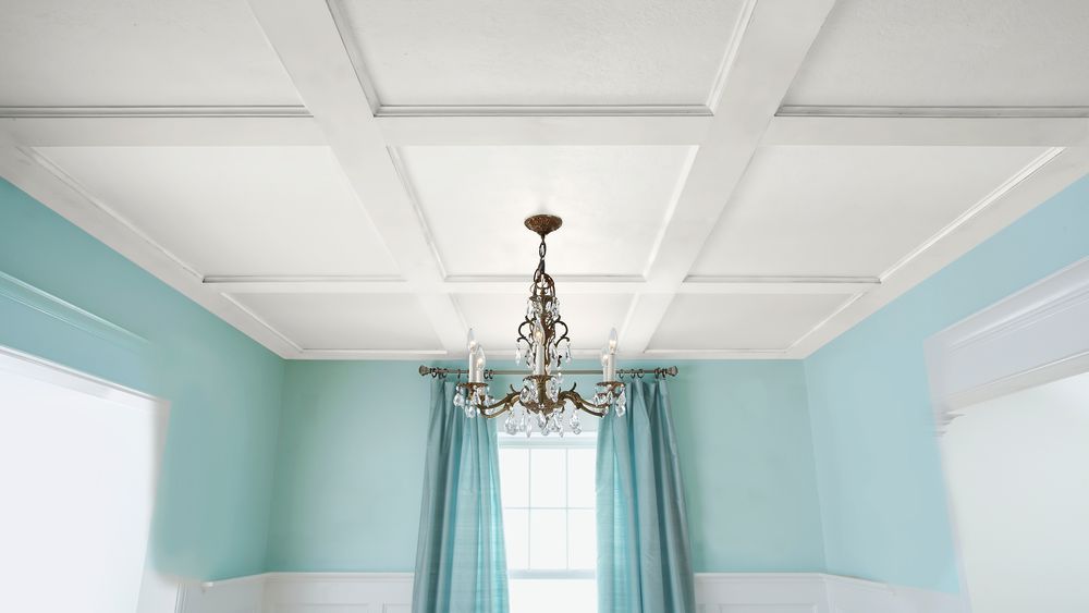 coffered ceiling built by Christopher Beidel