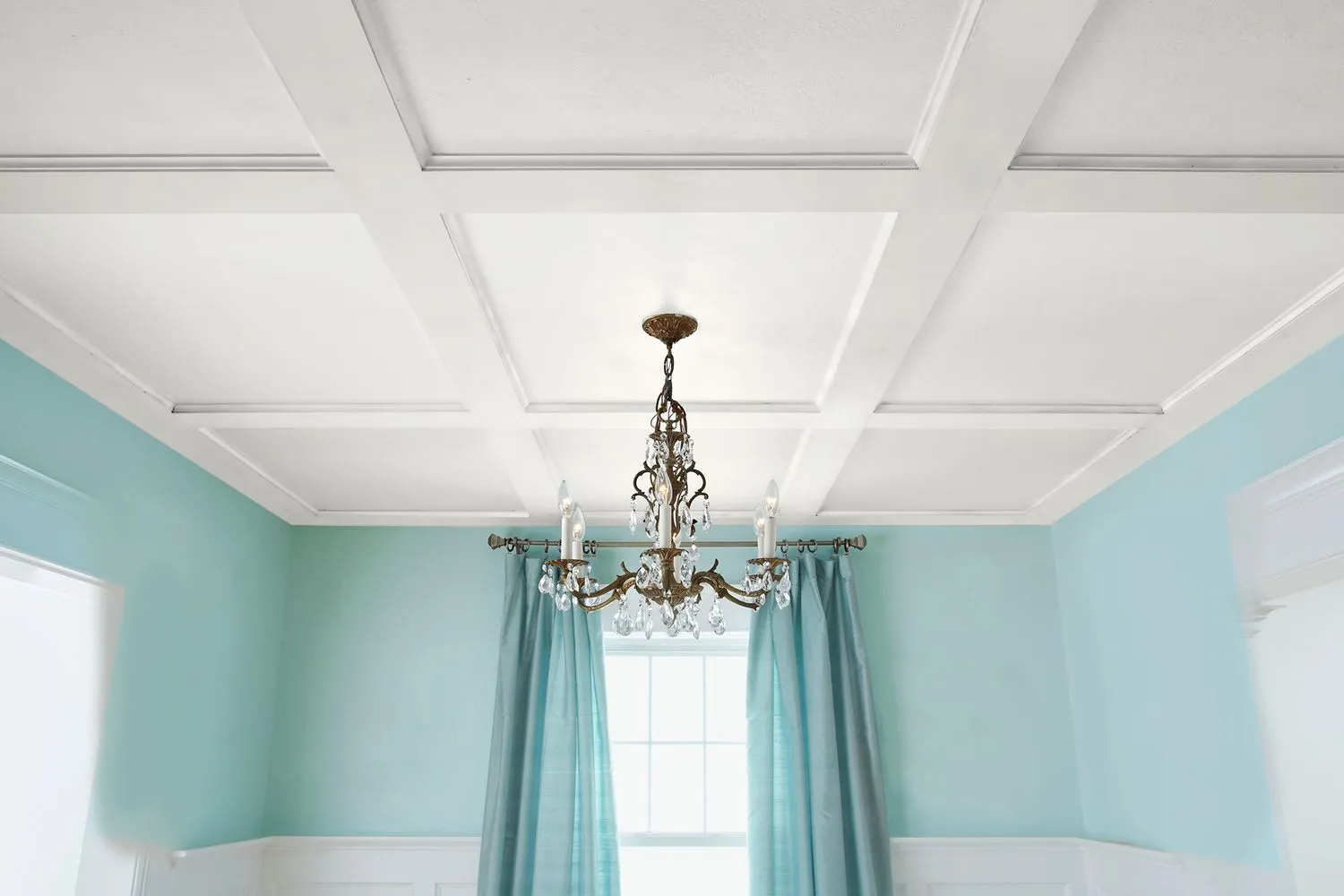 coffered ceiling built by Christopher Beidel