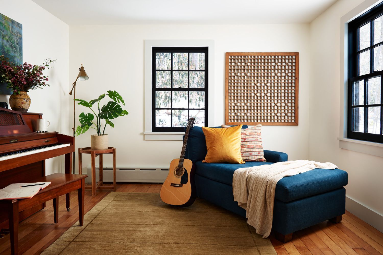 Music Room with large wall art
