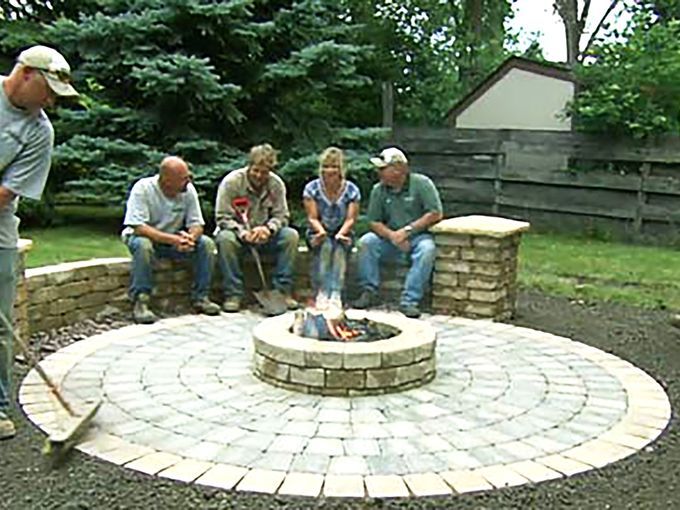 How to Build a Round Patio with a Fire Pit, Video