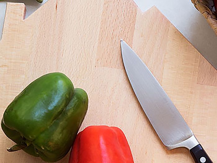 house-shaped cutting board