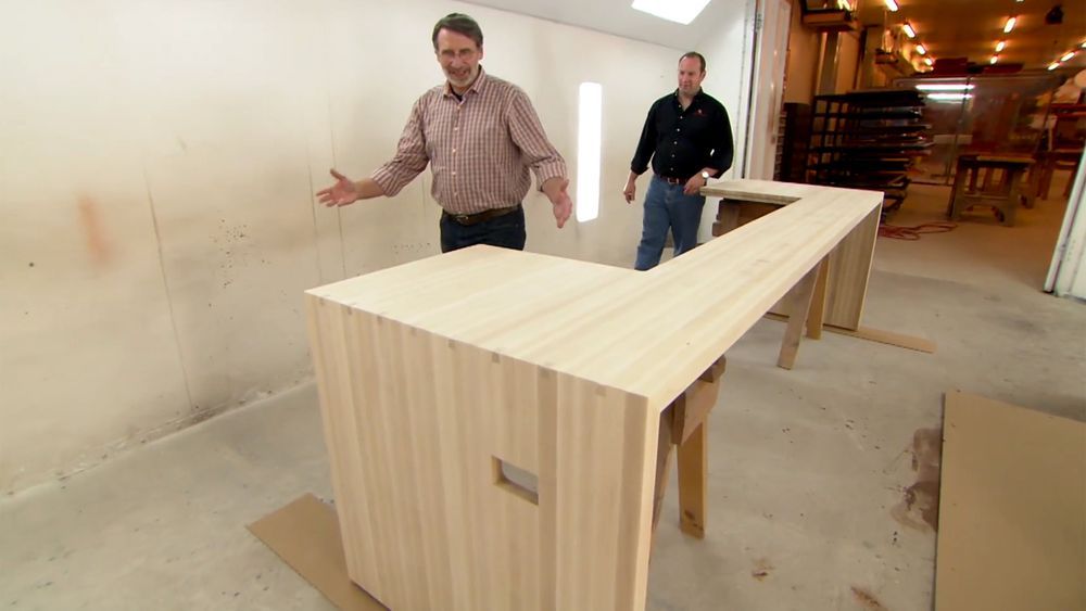Norm Abram sees how the Cambridge House countertop is made