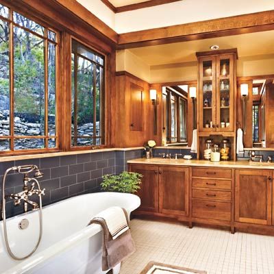 craftsman bathroom cabinets