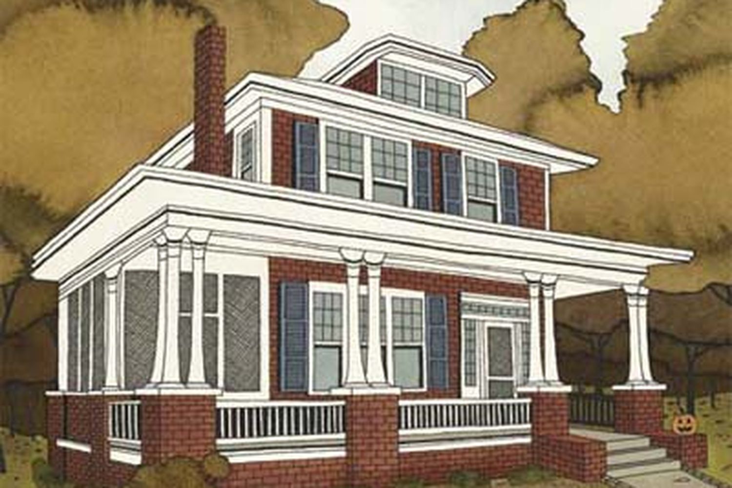 An illustration of an old home.