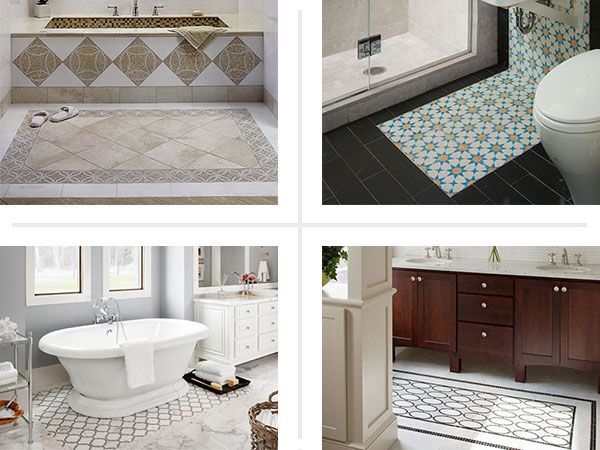 Mosaic Floor Tile Patterns for Baths