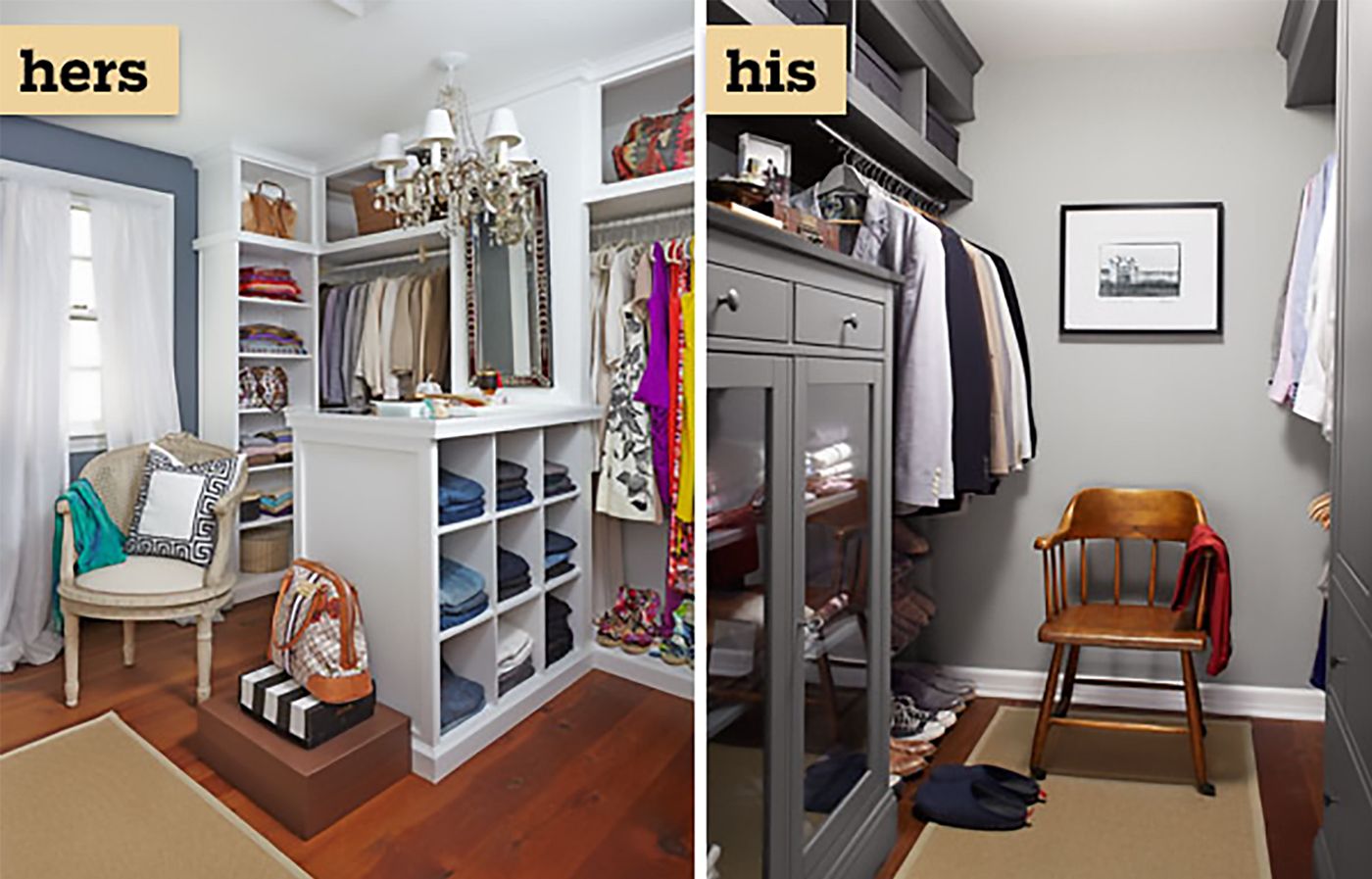 His And Hers Closet - Waypoint Living Spaces