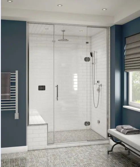 An image of a steam shower in a luxury home.