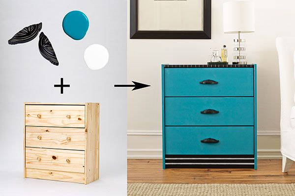 A DIY art-deco style dresser.