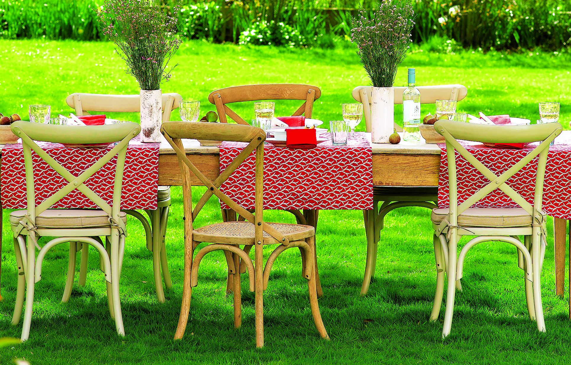 An Outdoor Dining Space made from a multitasking kitchen set.