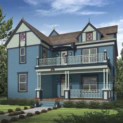 Illustration of renovated Victorian home