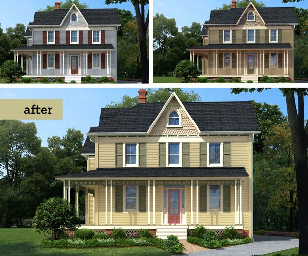 After-Photoshop renovation Folk Victorian home.