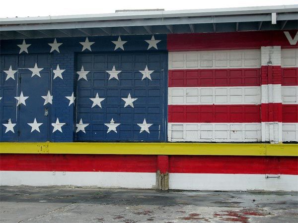 American Flag-Deck Door Stencil