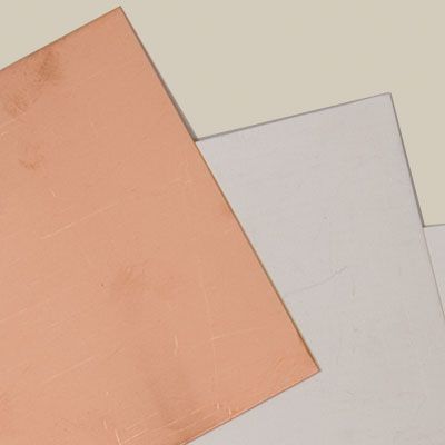 Metal  and copper sheets that can be used for tin punching.