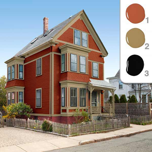 brown exterior paint color schemes