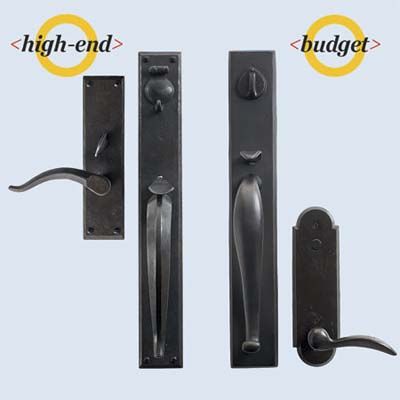 Front Door Split Straight Handle Door Lock Set with Double-door