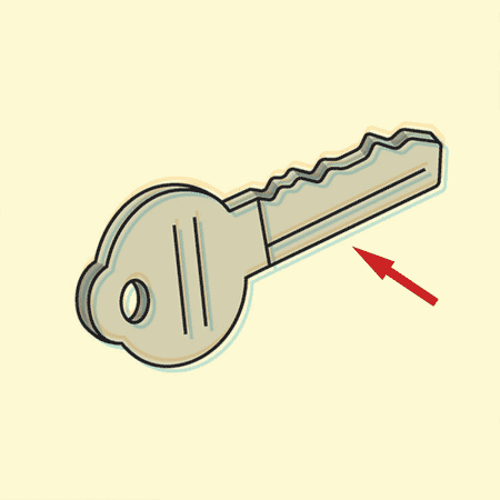 Image of a key with notches