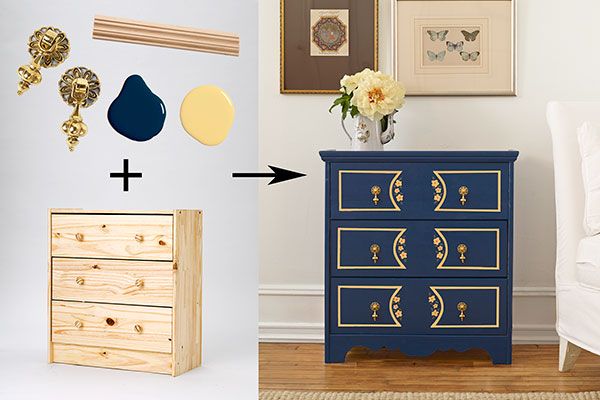 A DIY victorian-style dresser.