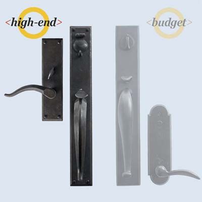 Front Door Split Straight Handle Door Lock Set with Double-door