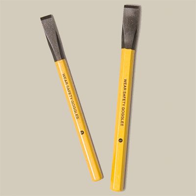 Two cool chisels that can be used for tin punching.