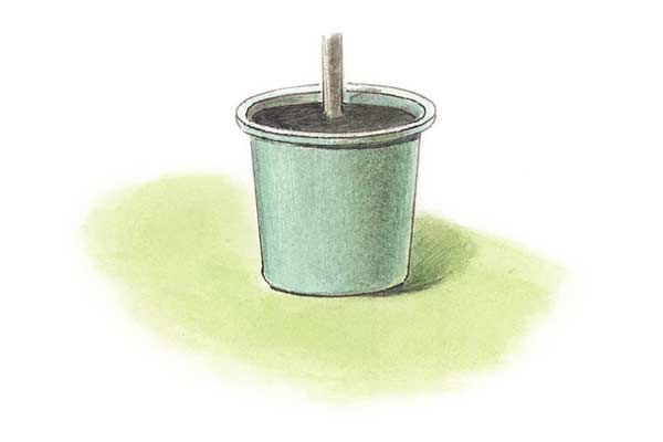 Illustration of a potted tree base.