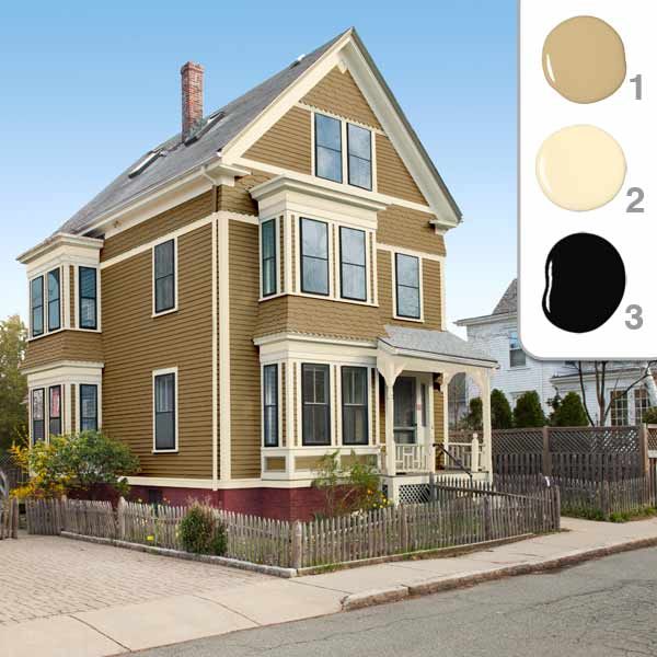 exterior color palettes of three