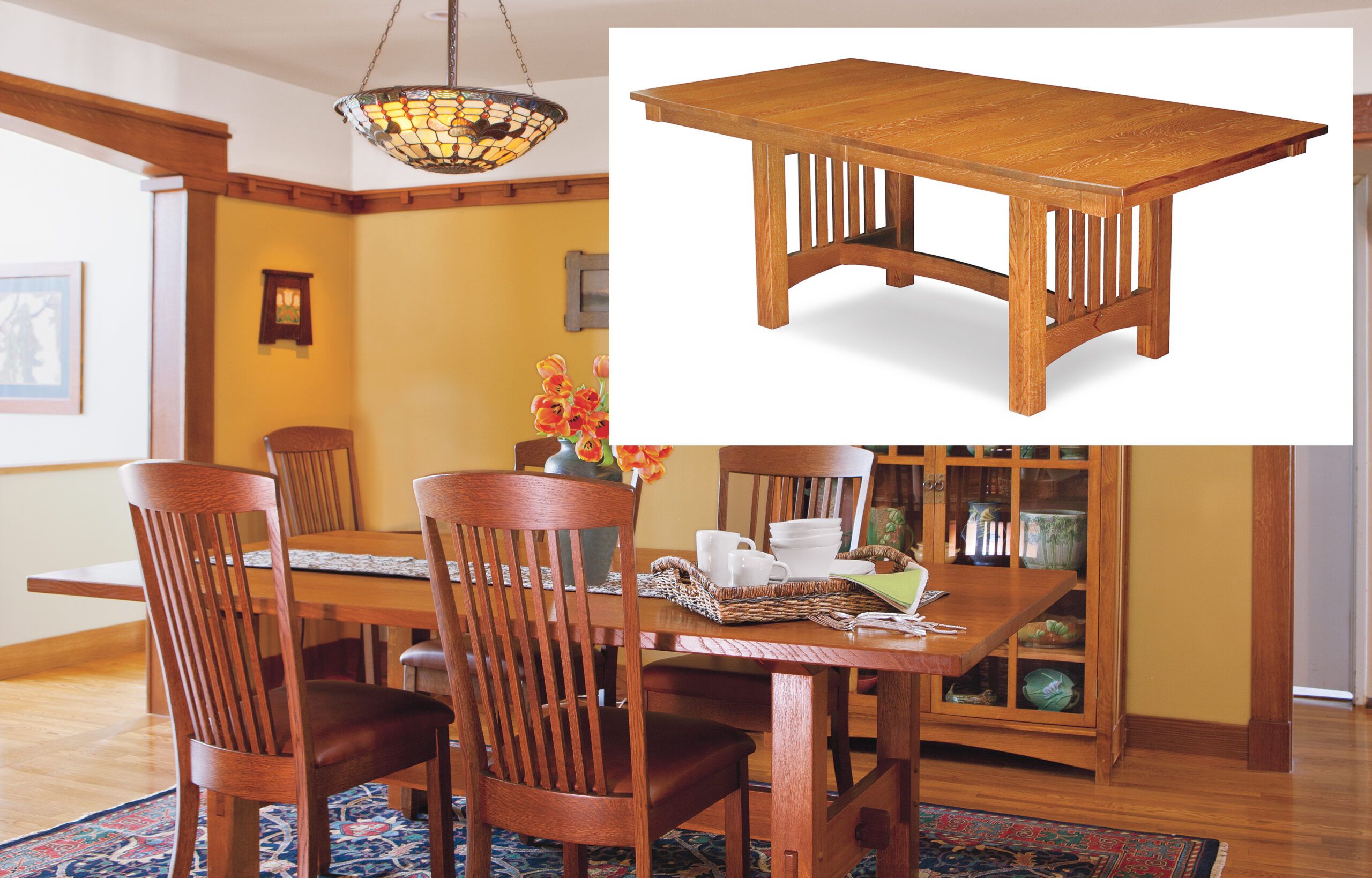 Craftsman style kitchen discount table