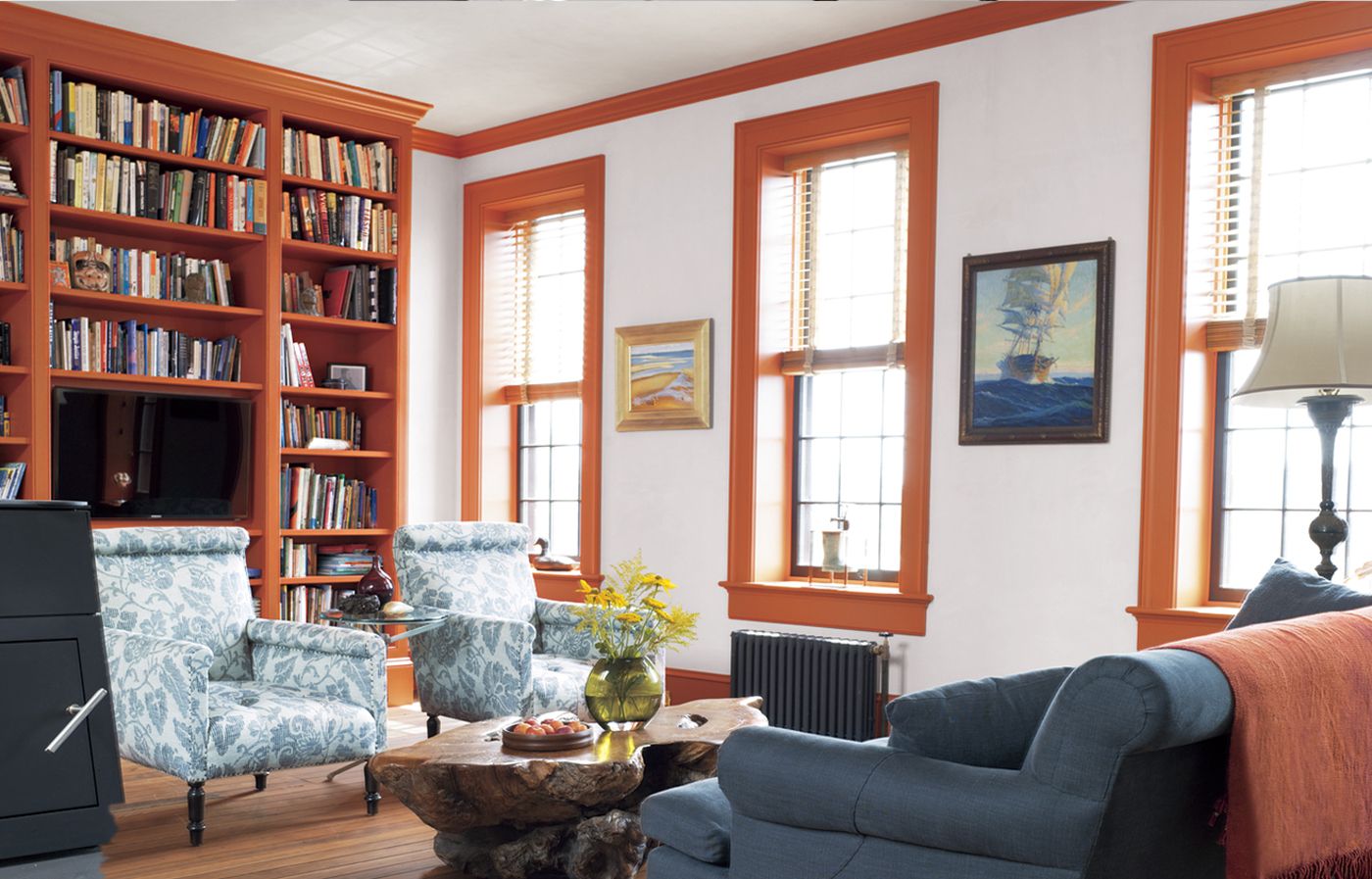Interiors With Bright Painted Window Frames