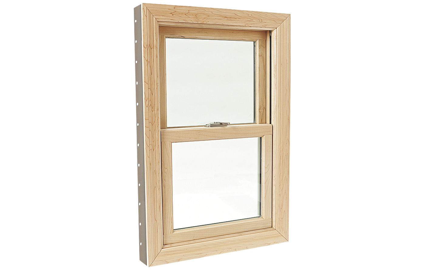 A full frame wooden window.