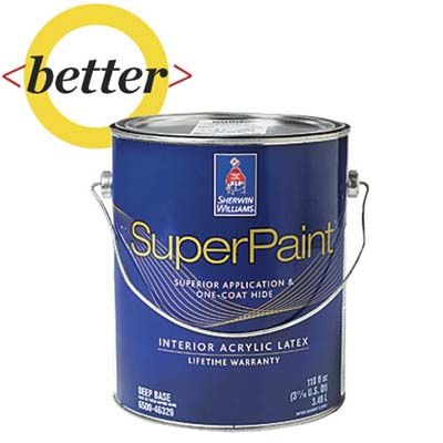 A can of SuperPaint Acrylic Paint.