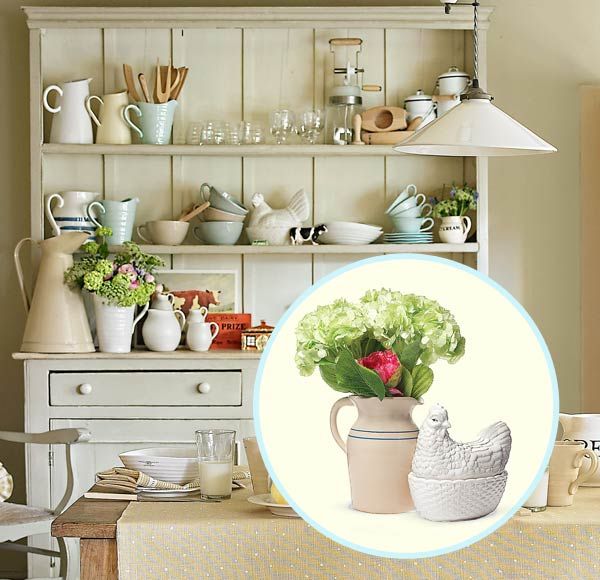 Stoneware in a Farmhouse-Fresh Breakfast Nook.