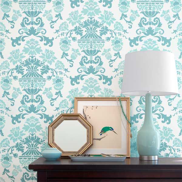 How to Stencil a Wallpaper Look for Less!