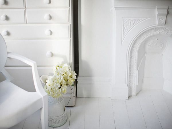 Painting fireplace white