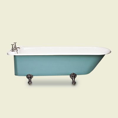 Teal shower tub