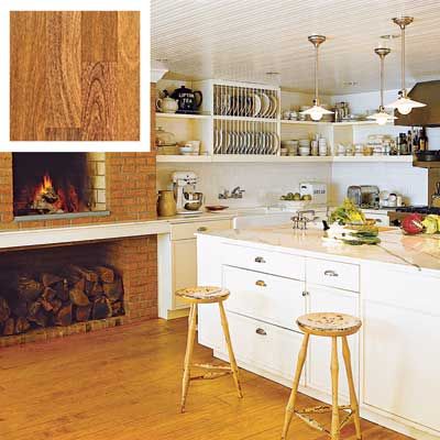 Room with Brazilian chestnut style hardwood floors.