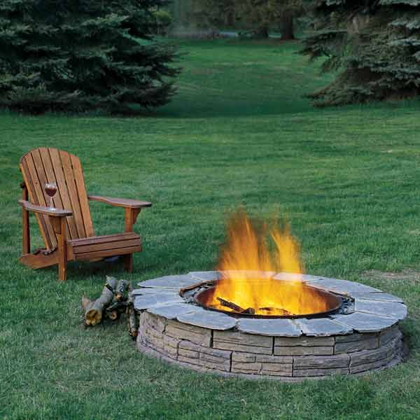 A budget-friendly backyard firepit.