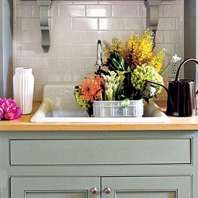 a rimmed sink within a hutch