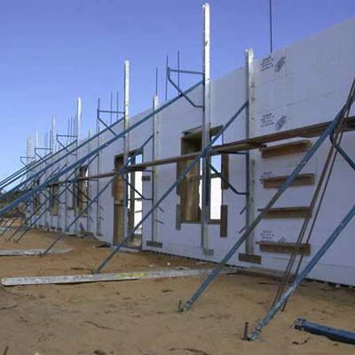 framing on a residential building with fire-resistant material