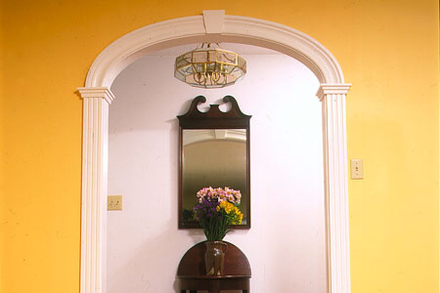 An archway that adds an interesting architectural element to any home.