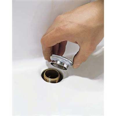 installing the drain collar for a bathroom faucet replacement