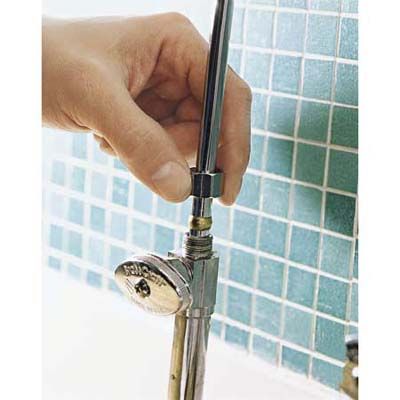 hooking up the faucet supply lines