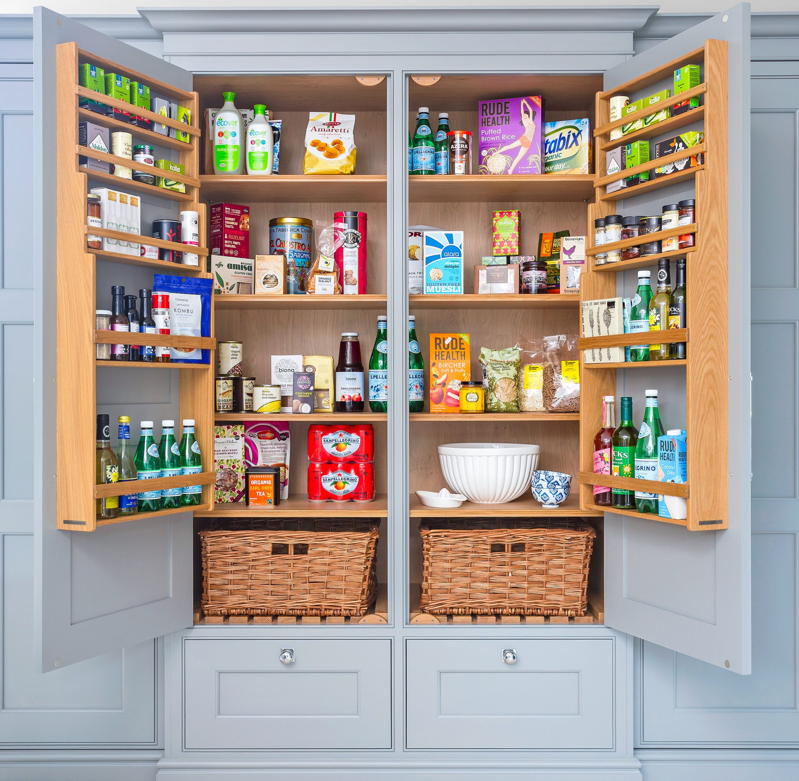 Cabinet-Depth Pantry Bins with Divider